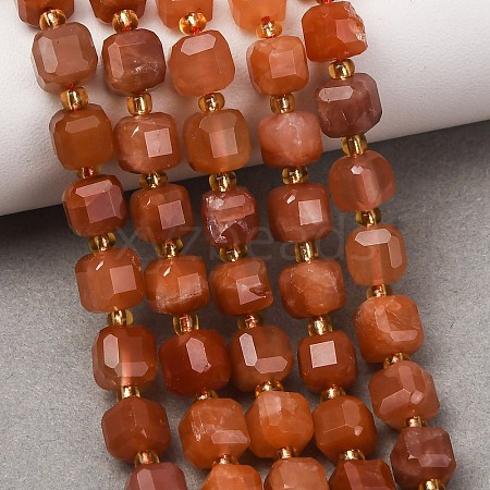 Natural Red Rabbit Hair Rutilated Quartz Beads Strands GG-CBAC972-A11-01-1