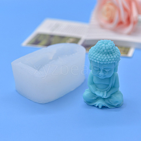 DIY Buddha Figurine Display Statue Silicone Molds DIY-F135-02-1