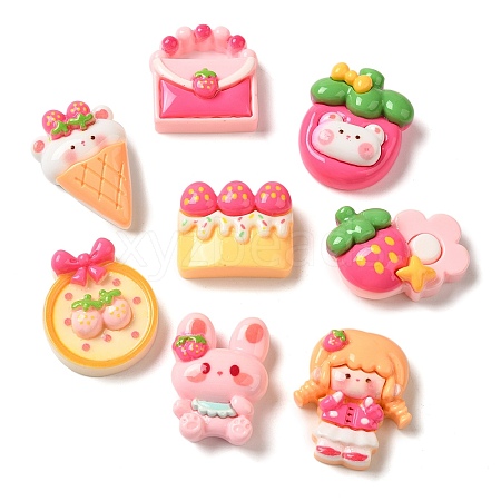 Cute Opaque Resin Decoden Cabochons RESI-S01-03-1