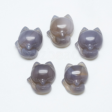 Natural Grey Agate Pendants G-T122-16C-1