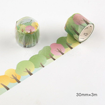 Landscaping Theme Adhesive Paper Decorative Tape TAPE-PW0003-31C-1