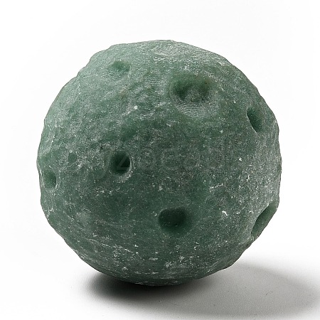 Natural Green Aventurine Carved Gemstone Celestial Full Moon Gemstone Sphere Specimen G-C244-09B-1