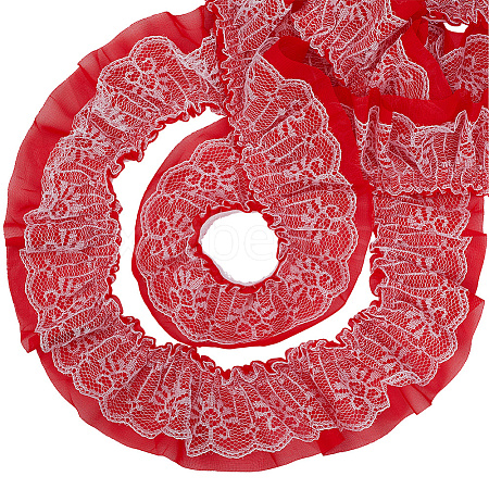 10 Yards Polyester Lace Ribbon OCOR-GF0006-25A-1