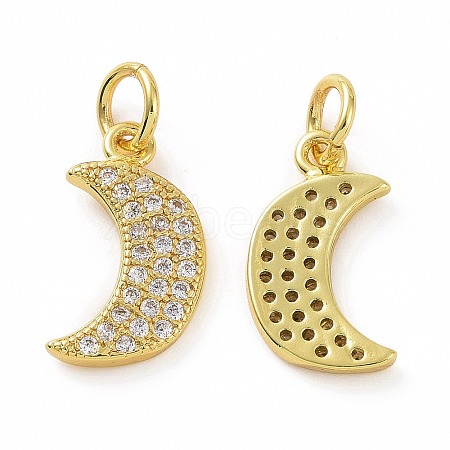 Brass Micro Pave Cubic Zirconia Pendants KK-E068-VF049-1