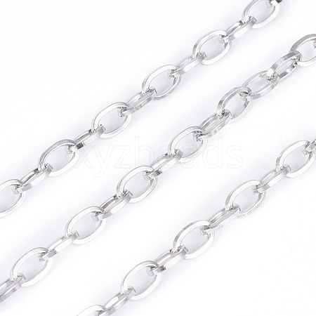 Tarnish Resistant 304 Stainless Steel Cable Chains CHS-G011-13P-01-1