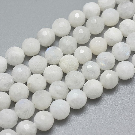 Natural Rainbow Moonstone Beads Strands G-G792-34B-1