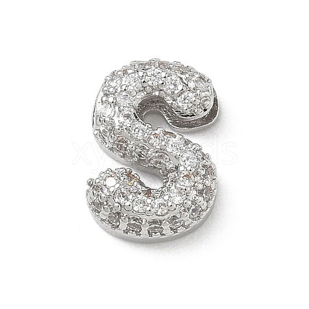 Brass Micro Pave Cubic Zirconia Pendants KK-A300-02P-S-1