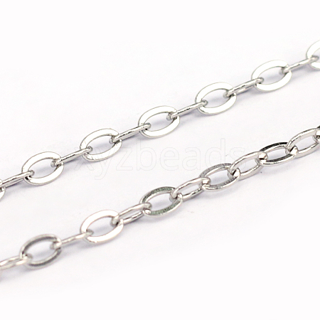 Tarnish Resistant 304 Stainless Steel Cable Chains CHS-L001-57-0.5mm-1