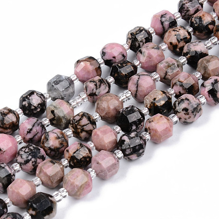 Natural Rhodonite Beads Strands G-R482-25-8mm-1