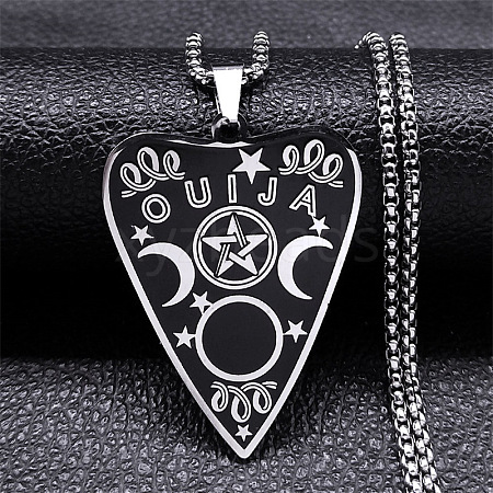 304 Stainless Steel Pendant Necklaces NJEW-C066-10P-1