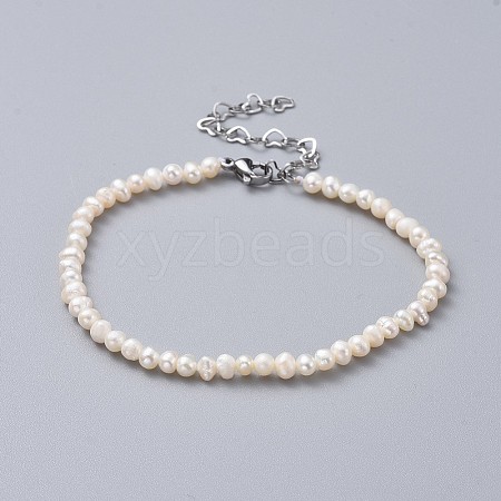 Natural Freshwater Pearl Beads Bracelets BJEW-JB04618-1