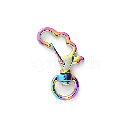 Alloy Swivel Snap Hooks Clasps KEYC-PW0001-06K-1