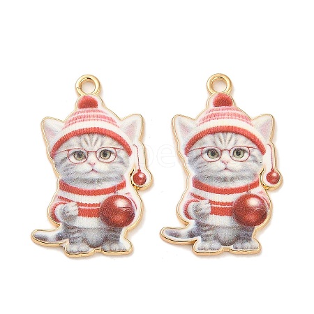 Christmas Alloy Enamel Pendants ENAM-K069-43C-1