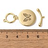 Brass Micro Pave Clear Cubic Zirconia Toggle Clasps KK-N254-92G-4