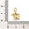 Brass Micro Pave Clear Cubic Zirconia Pendants KK-Q040-01F-G-3