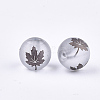 Autumn Theme Electroplate Transparent Glass Beads EGLA-S178-01A-2