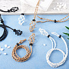 Fashewelry 9Pcs 9 Style Adjustable Braided Waxed Polyester Cord Macrame Pouch Necklace Making NJEW-FW0001-04-6
