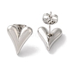 Heart Ion Plating(IP) 304 Stainless Steel Stud Earrings for Women EJEW-L287-039P-2