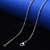 304 Stainless Steel Cable Chain Necklace NJEW-S420-008B-P-4