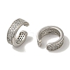 Rack Plating Brass Micro Pave Cubic Zirconia Clip-on Earrings EJEW-R162-45P-2