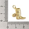 Rack Plating Brass Micro Pave Clear Cubic Zirconia Pendants KK-B092-34G-3