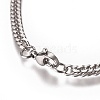 Tarnish Resistant Men's Cuban Link Chain Bracelets X-BJEW-E369-15B-2