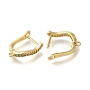 Rack Plating Brass Micro Pave Cubic Zirconia Hoop Earring Findings EJEW-H143-09G-2