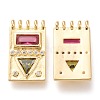 Brass Micro Pave Cubic Zirconia Pendants X-ZIRC-I044-13G-2