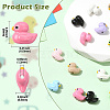 16Pcs 8 Colors Baking Paint Zinc Alloy Beads FIND-CJ0004-72-2