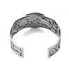 Constellation Alloy Open Cuff Bangles for Women Men BJEW-C064-01AS-10-3