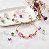 Transparent Spray Painted Crackle Glass Beads Strands GLAA-TA0003-09-38