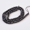 Natural Black Spinel Beads Strands G-F568-096-C-2