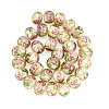 1 Strand Handmade Lampwork Inner Flower Rondelle Beads Strands LAMP-TA0002-72I-1