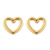 PVD Vacuum Plating 304 Stainless Steel Tiny Hollow Out Heart Stud Earrings for Women EJEW-P212-06G-2