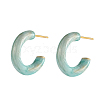 304 Stainless Steel Enamel Stud Earrings STAS-OY003-61G-4
