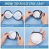 Nylon Foldable Flying Disc or Fan with Storage Bag Assortment AJEW-WH0009-69P-4