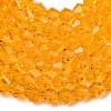Orange Glass Bicone Beads Strands X-GLAA-S026-6mm-12-2