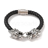 Braided Microfiber Leather Cord Bracelets BJEW-B096-19D-1