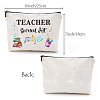 Teachers' Day Polycotton Custom Canvas Storage Bags ABAG-WH0029-071-2