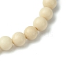 Natural Fossil Beads Stretch Bracelets for Women Men BJEW-JB11349-4