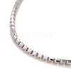 Rhodium Plated 925 Sterling Silver Box Chain Necklace for Women NJEW-M190-02D-P-2