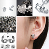 Owl Real Platinum Plated Fashion Eco-Friendly Brass AAA Cubic Zirconia Ear Studs EJEW-AA00151-P-4