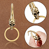 Skull Brass Lobster Claw Clasps KK-WH20002-20A-6