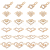 SUNNYCLUE 48Pcs 6 Styles Alloy Crystal Rhinestone Connector Charms RB-SC0001-10-1