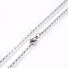 Non-Tarnish 201 Stainless Steel Rolo Chain Necklaces NJEW-F248-13A-P-2