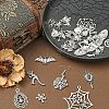 20Pcs 20 Styles Halloween Theme Tibetan Style Alloy Pendants TIBEP-YW0001-91-4