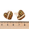 Brass Rhinestone Stud Earrings EJEW-P301-10G-5