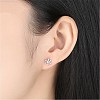 Brass Rhinestone Stud Earrings EJEW-BB63272-A-3