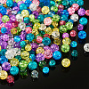 420Pcs 14 Style Transparent Spray Painted Crackle Glass Beads Strands CCG-TA0002-04-13