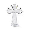 Natural Quartz Crystal Cross Figurines AJEW-H154-01A-1